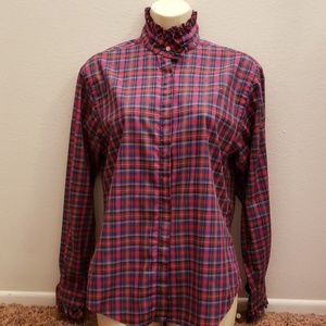 Circle Square Size 8 Plaid Long Sleeve Shirt
